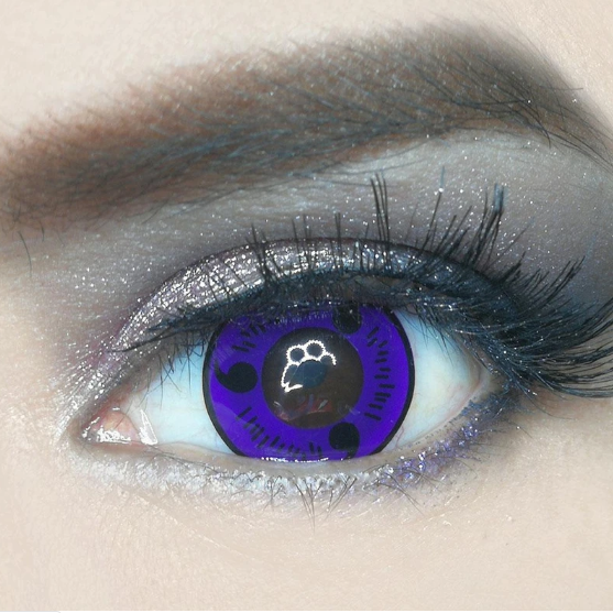 Cosplay Sasuke Uchiha Purple Prescription Colored Contact Lenses