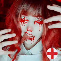 Cosplay Red cross Colored Contact Lenses
