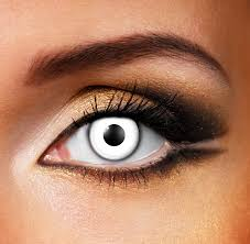 Halloween Farbige Kontaktlinsen Ohne Stärke Block Weiß