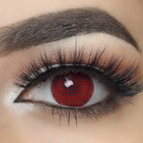 Lentilles de contact colorées en maille rouge pour Halloween 