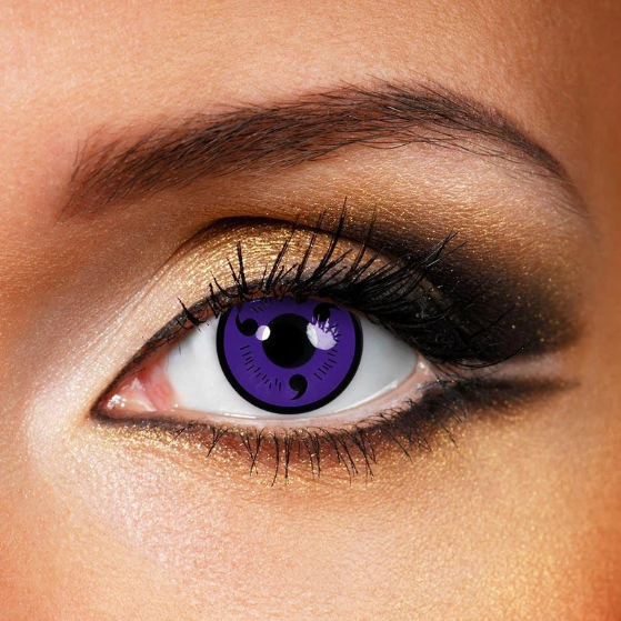 Cosplay Sasuke Uchiha Purple Prescription Colored Contact Lenses