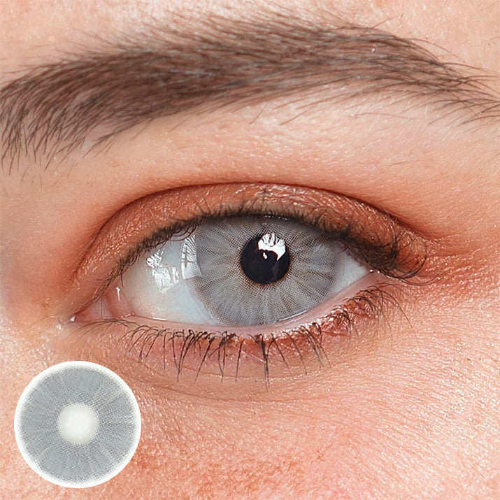 Clover Grey Prescription Colored Contact Lenses