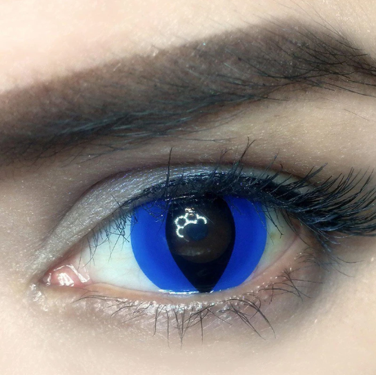 Cosplay Cat Eye Blue Colored Contact Lenses