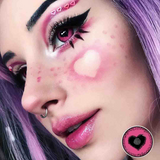Halloween Starry Sky Anime Yandere Pink Colored Contact Lenses
