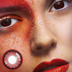 Halloween Miracle Farbige Kontaktlinsen mit Stärke in Rot