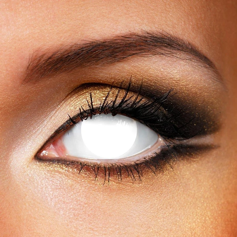 Halloween Farbige Kontaktlinsen Ohne Stärke in Weiß