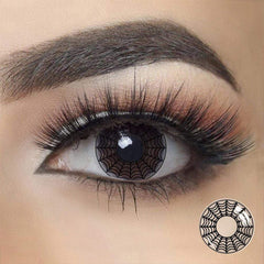 Halloween Spider Web White Colored Contact Lenses