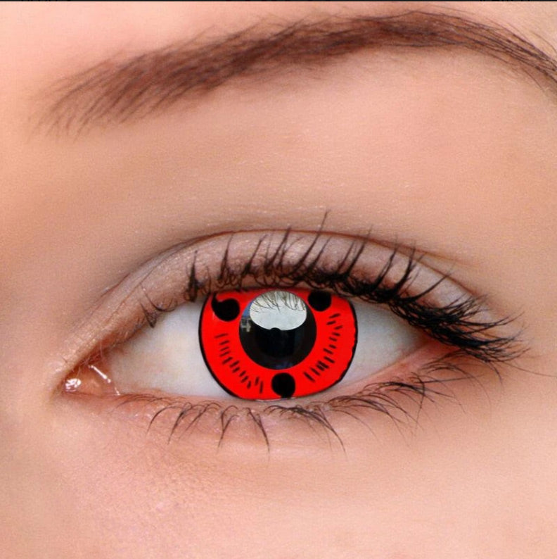 Halloween Red Sasuke Uchiha Colored Contact Lenses