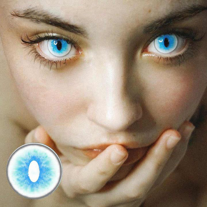 blue cat eye contact lenses