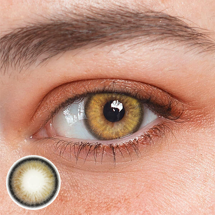 Astrea Tea Brown Prescription Colored Contact Lenses