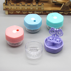 Limpeza rotativa manual Caixa de lentes de contato coloridas multicoloridas