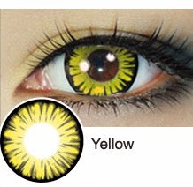 Halloween Miracle Farbige Kontaktlinsen mit Stärke in Gelb