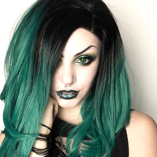 Cosplay Aqua Panther Green Colored Contact Lenses
