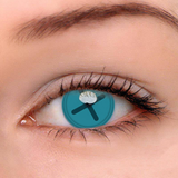 Halloween Button Eye Blue Colored Contact Lenses