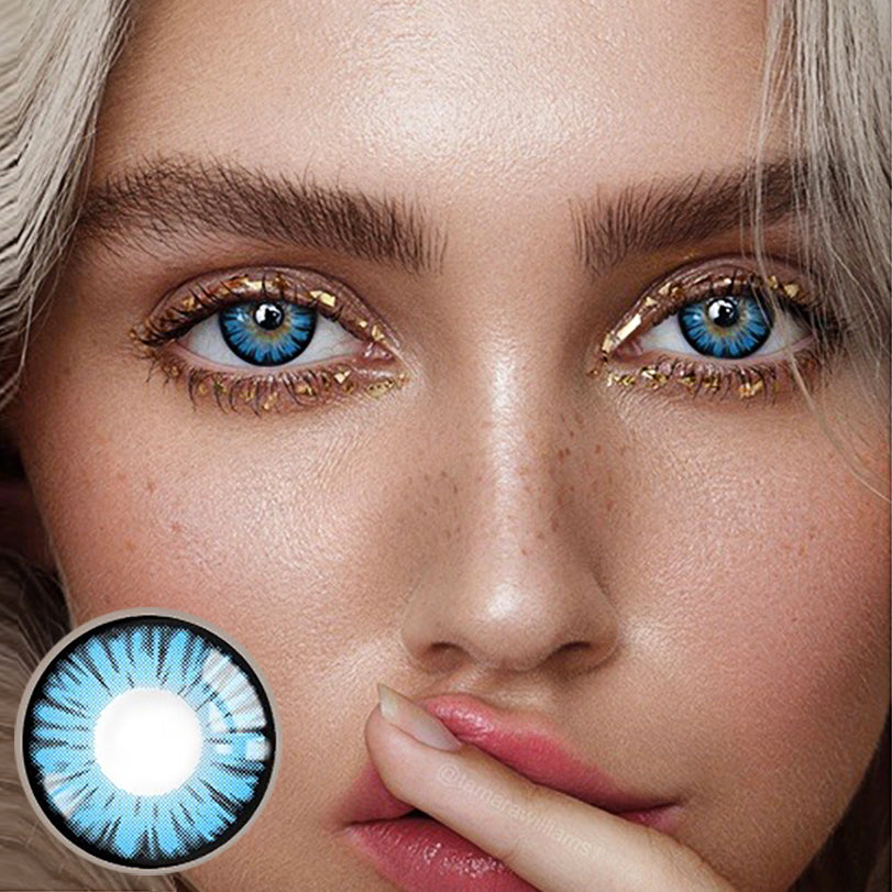 Halloween Miracle Farbige Kontaktlinsen Mit Stärke Blau
