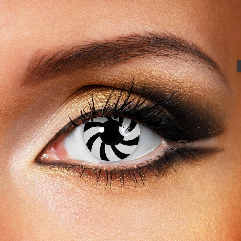 Halloween OPTICAL ILLUSION Black Colored Contact Lenses