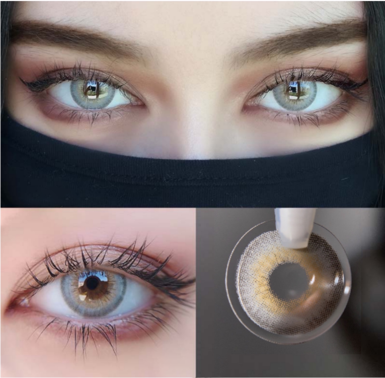 LA GIRL Grey Prescription Colored Contact Lenses