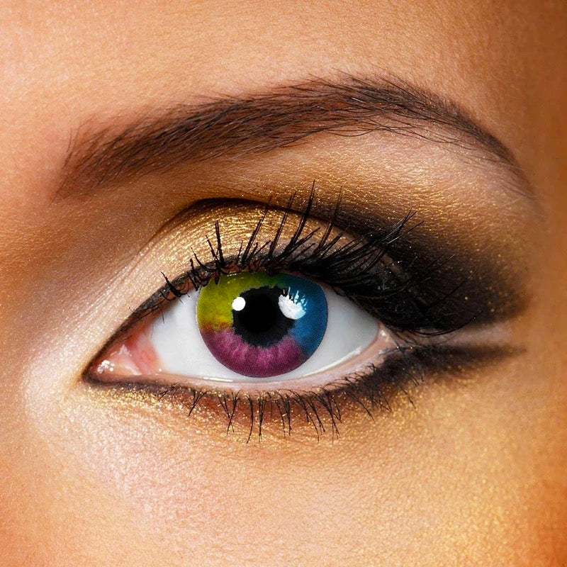 Halloween Rainbow Multi Rainbow Colored Contact Lenses
