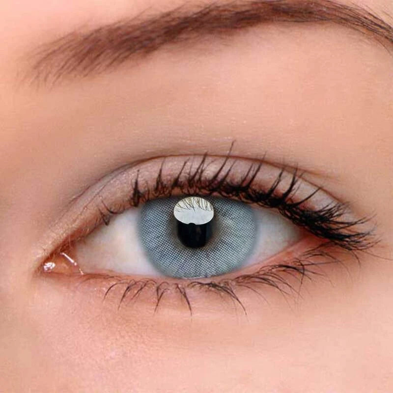 Farbige Kontaktlinsen mit Stärke Aurora in Grau
